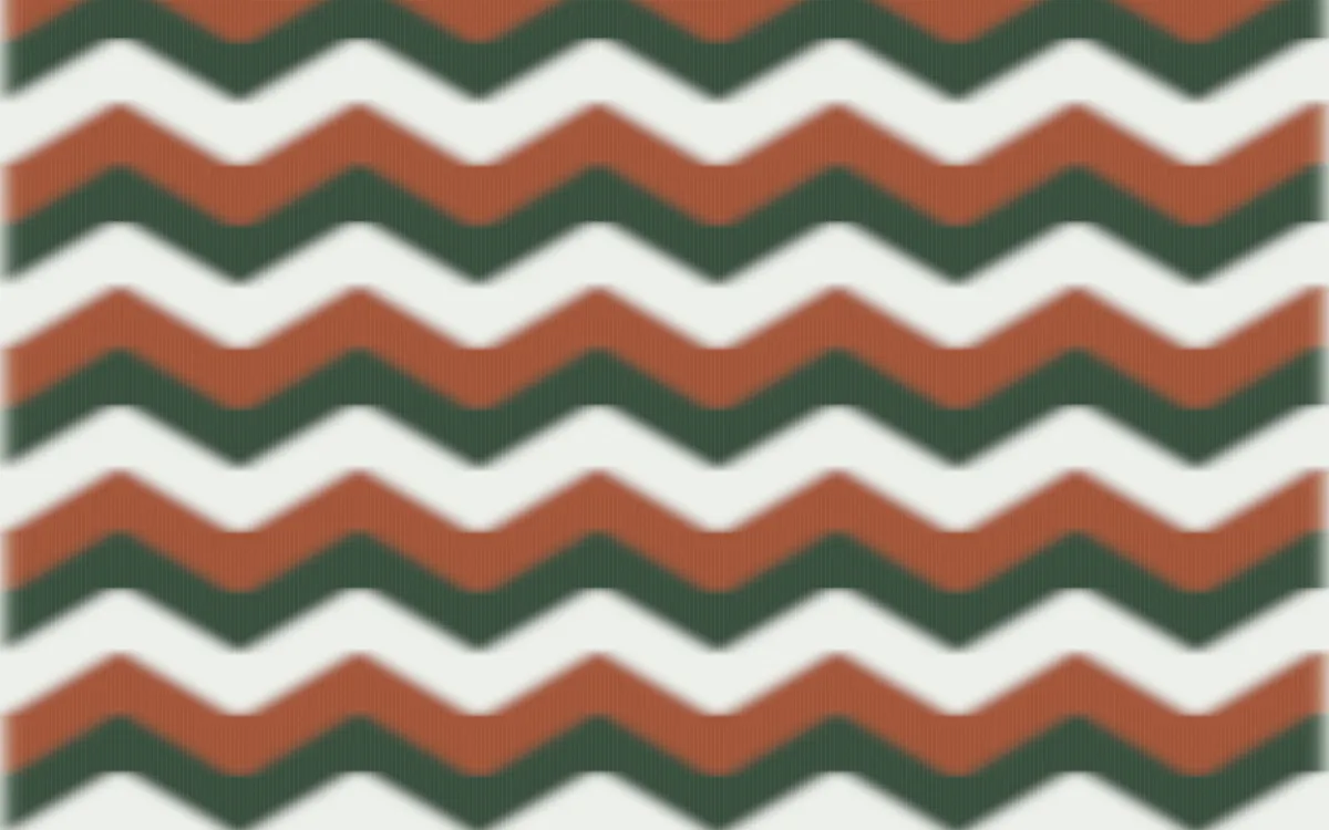 Bavarian Forest Ikat Chevron — colourful green, orange and white ikat background