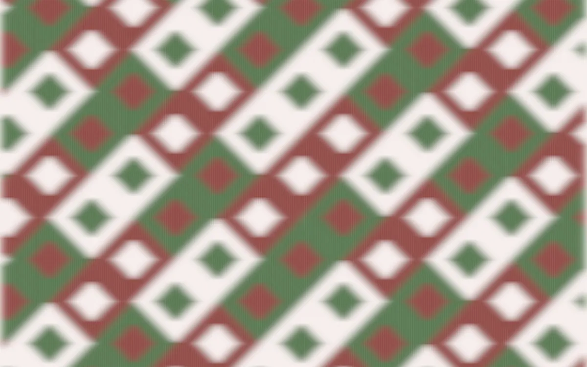 Cape Protea Ikat Diamonds — colourful red, green and white ikat background