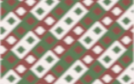 Cape Protea Ikat Diamonds — colourful red, green and white ikat background
