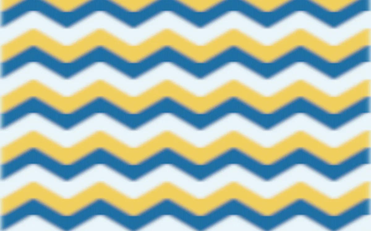 Capri Blue Ikat Chevron — colourful blue, gold and white ikat background