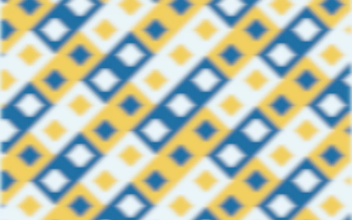 Capri Blue Ikat Diamonds — colourful blue, gold and white ikat background