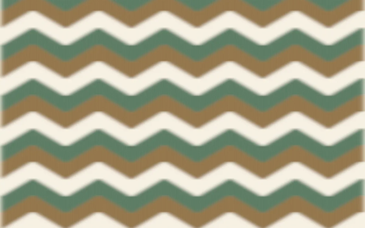 Cotswold Stone Ikat Chevron — colourful orange, green and beige ikat background