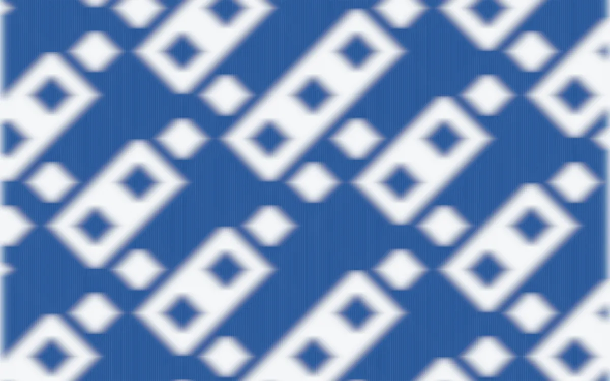 Delft Blue Ikat Diamonds — colourful blue and white ikat background
