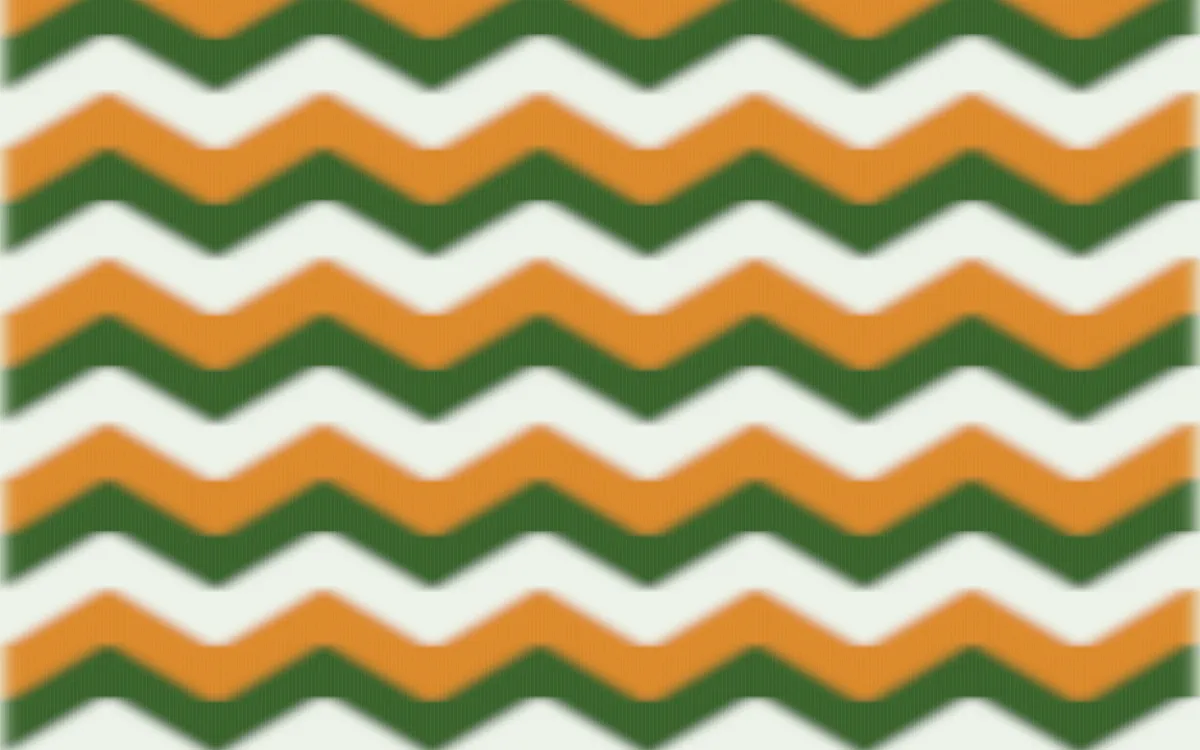 Emerald Isle Ikat Chevron — colourful green, orange and white ikat background