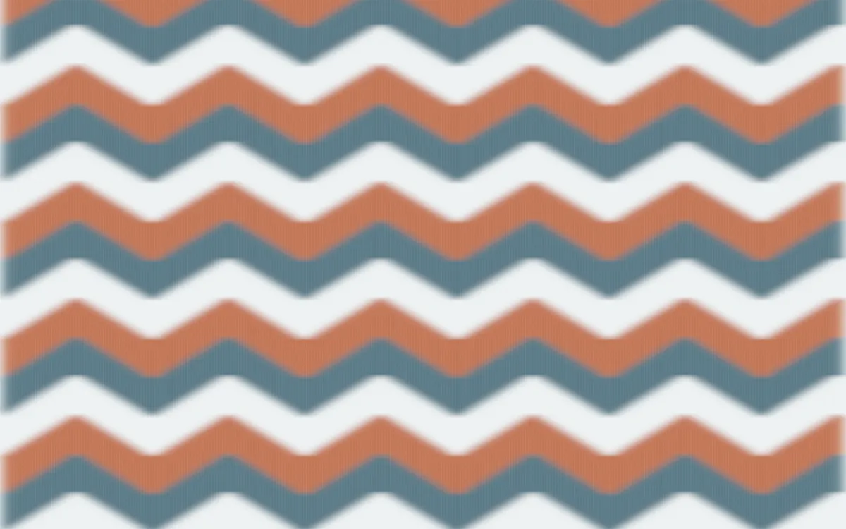 Fjord Mist Ikat Chevron — colourful blue, orange and white ikat background