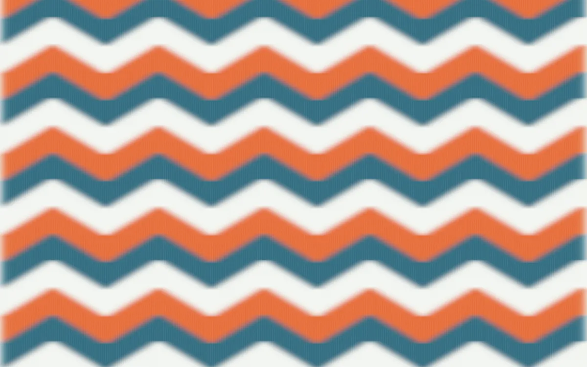 Park Mosaic Ikat Chevron — colourful blue, orange and white ikat background