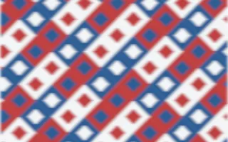 Iznik Blue Ikat Diamonds — colourful blue, red and white ikat background