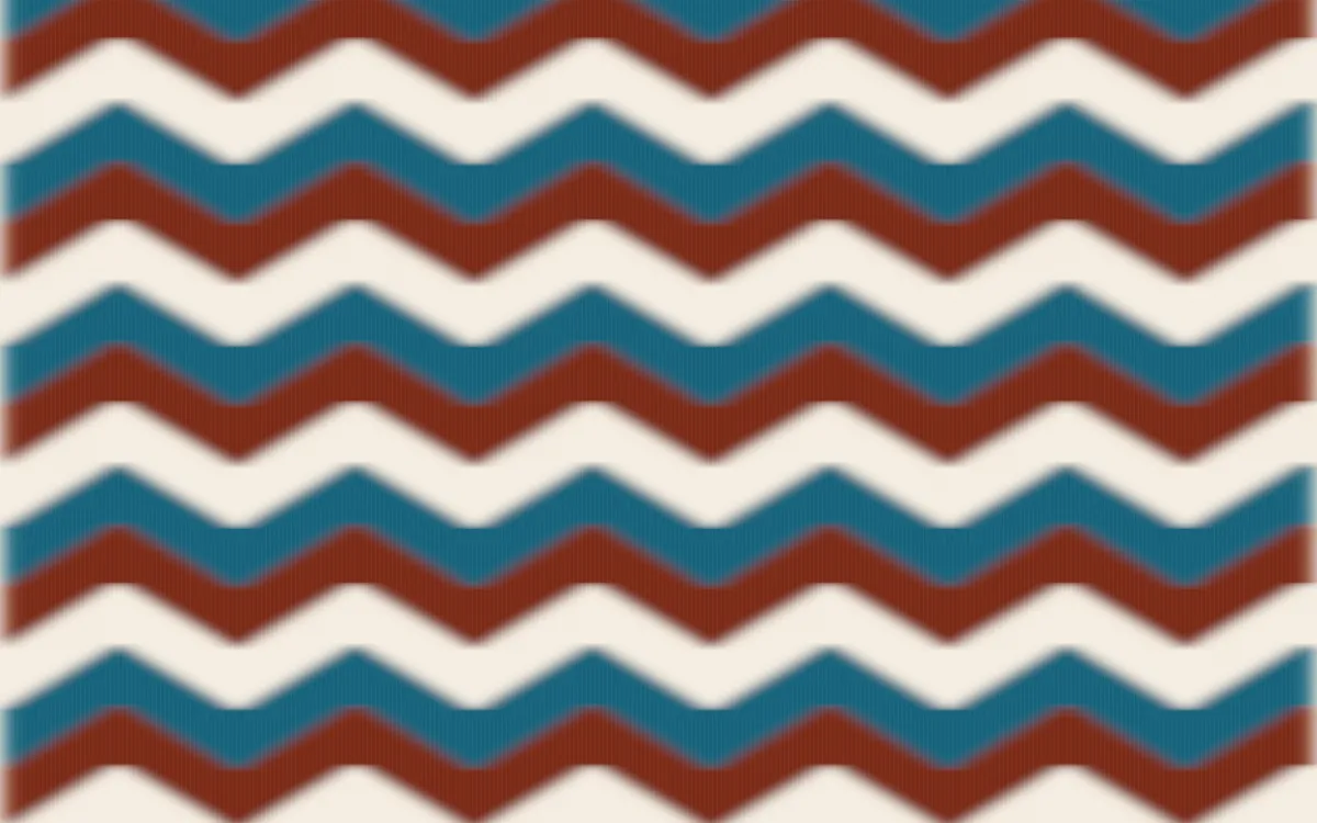 Lagos Wax Ikat Chevron — colourful brown, teal and beige ikat background