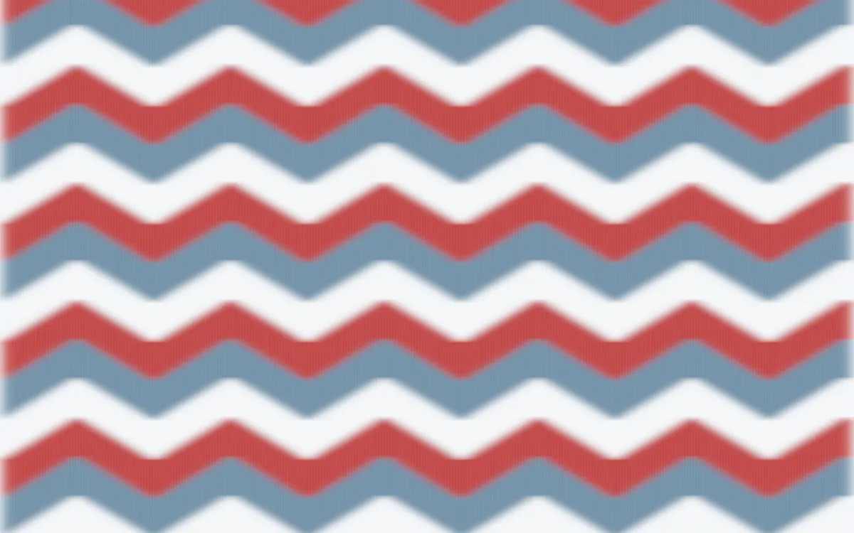 Lapland Snow Ikat Chevron — colourful blue, red and white ikat background