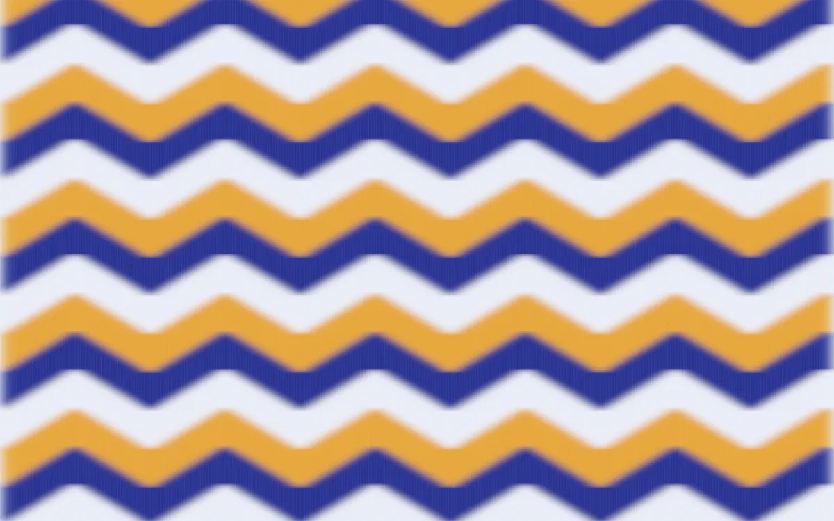 Majorelle Ikat Chevron — colourful blue, gold and white ikat background