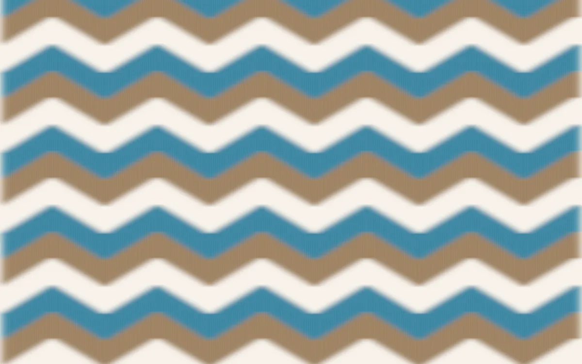 Manila Shell Ikat Chevron — colourful orange, blue and white ikat background