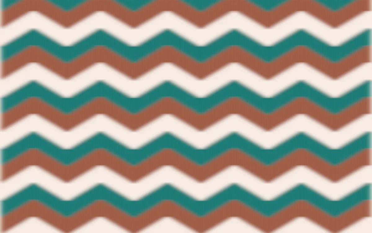 Marrakech Rose Ikat Chevron — colourful orange, teal and beige ikat background
