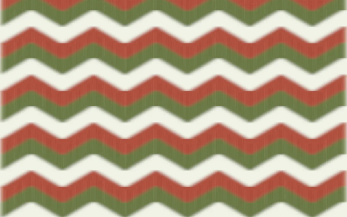 Matcha House Ikat Chevron — colourful green, red and white ikat background