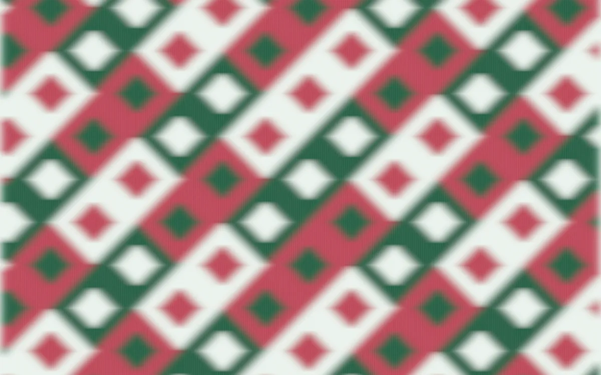 Persian Garden Ikat Diamonds — colourful green, red and white ikat background