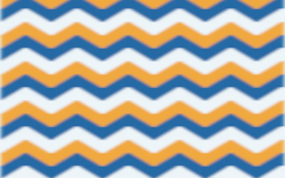 Côte d'Azur Ikat Chevron — colourful blue, orange and white ikat background
