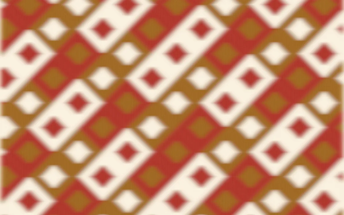 Sevilla Ochre Ikat Diamonds — colourful brown, red and beige ikat background