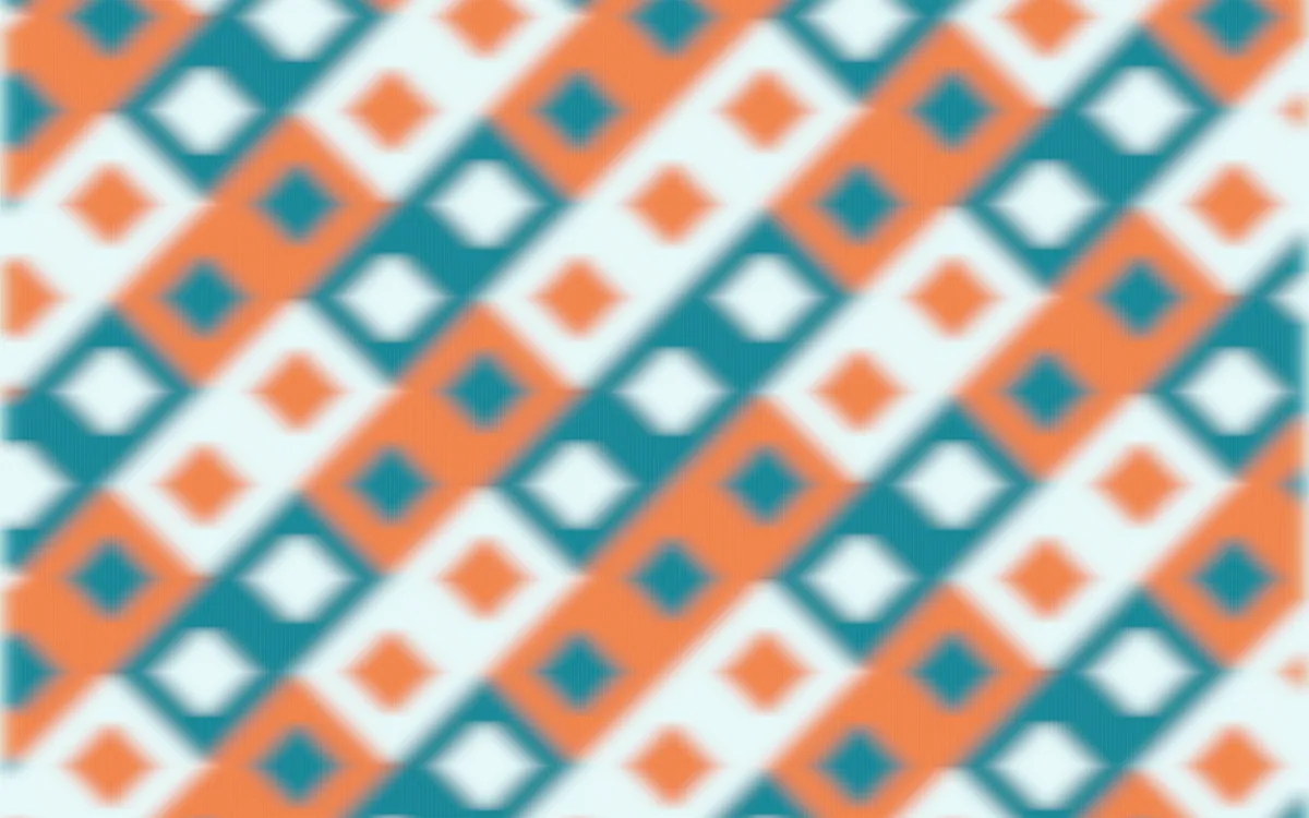Tahiti Lagoon Ikat Diamonds — colourful teal, orange and white ikat background
