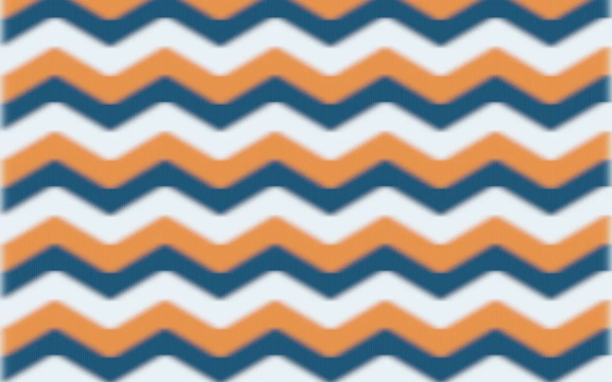 Titicaca Ikat Chevron — colourful blue, orange and white ikat background