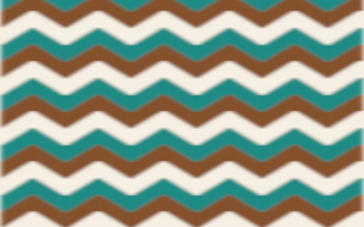Zanzibar Spice Ikat Chevron — colourful brown, teal and beige ikat background
