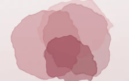 Garnet Ink Study — light red and white ink wash background