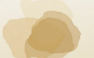 Ochre Scroll II — light gold and beige ink wash background, variation II