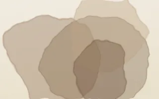 Sepia Scroll III — light brown, orange and beige ink wash background, variation III