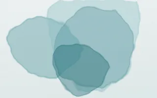 Teal Ink Study III — light teal and white ink wash background, variation III