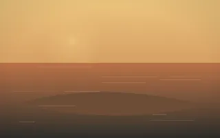 Autumn Glow Island II — colourful orange, brown and grey island background, variation II
