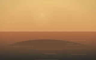 Autumn Glow Island IX — colourful orange, brown and grey island background, variation IX