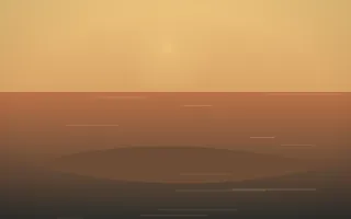 Autumn Glow Island VI — colourful orange, brown and grey island background, variation VI