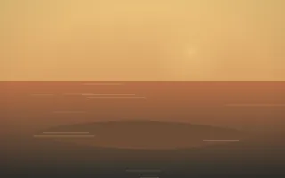 Autumn Glow Island VII — colourful orange, brown and grey island background, variation VII