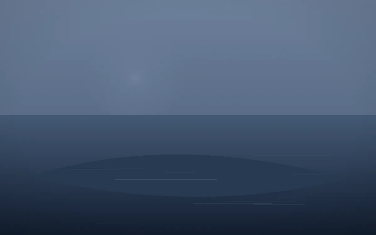 Blue Hour Island — dark blue island background