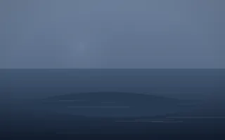 Blue Hour Island — dark blue island background