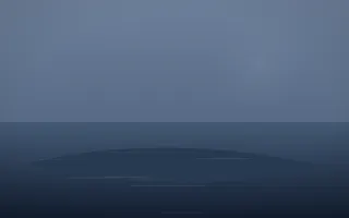Blue Hour Island III — dark blue island background, variation III
