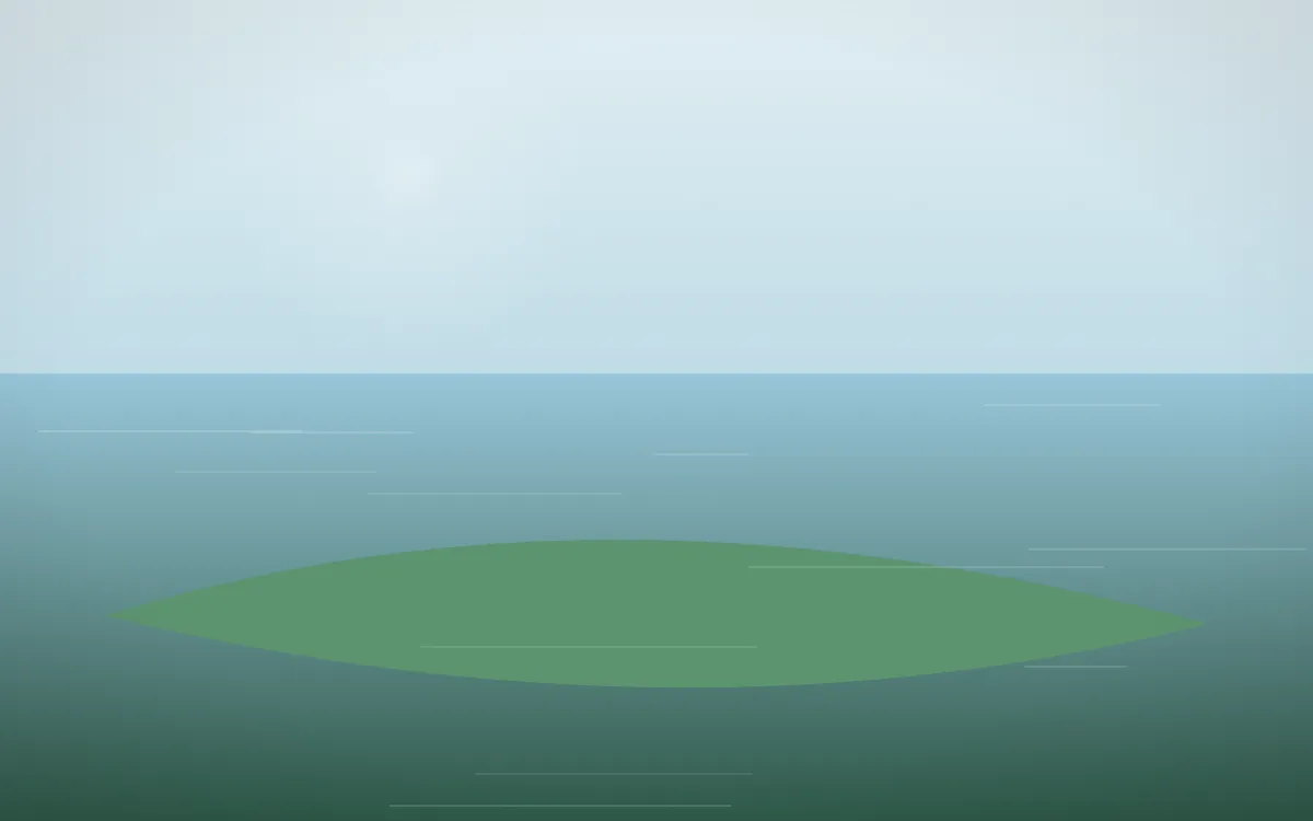 Clear Day Island — light blue and green island background