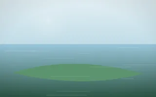 Clear Day Island — light blue and green island background