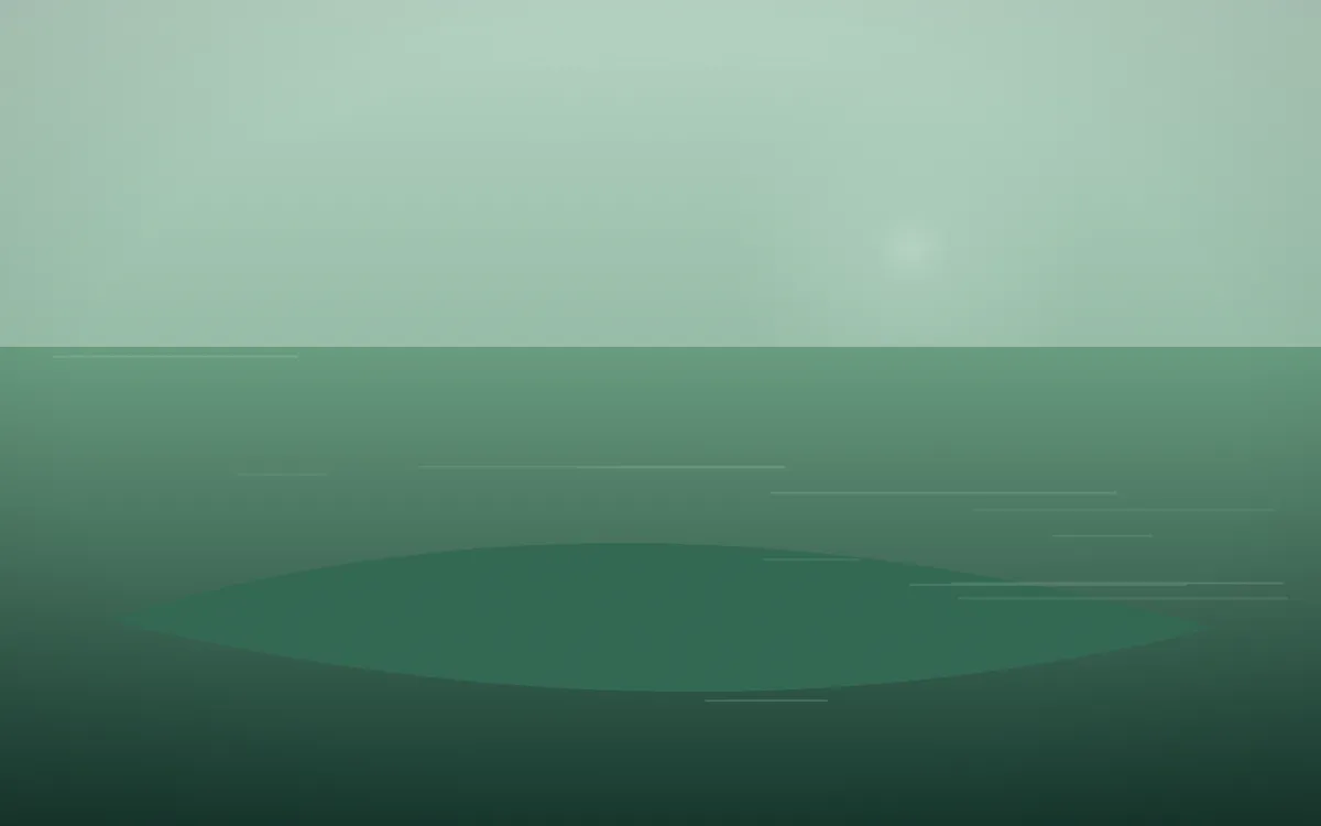 Emerald Mist Island — dark green island background