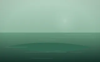Emerald Mist Island IV — dark green island background, variation IV