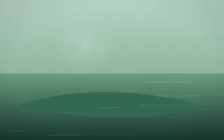 Emerald Mist Island IX — dark green island background, variation IX
