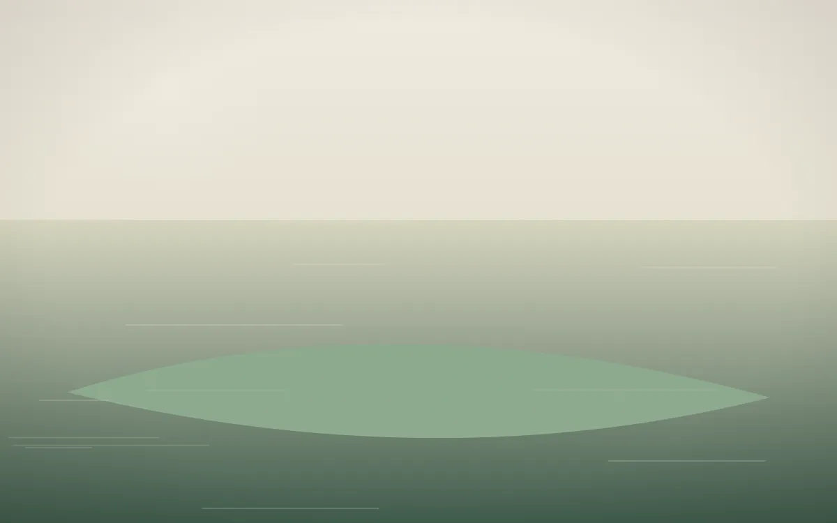 First Light Island — light beige and green island background