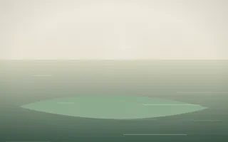 First Light Island VI — light beige and green island background, variation VI