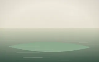 First Light Island VII — light beige and green island background, variation VII