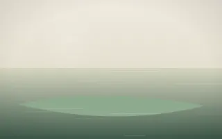 First Light Island VIII — light beige and green island background, variation VIII