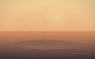 Golden Hour Island XI — colourful orange and pink island background, variation XI