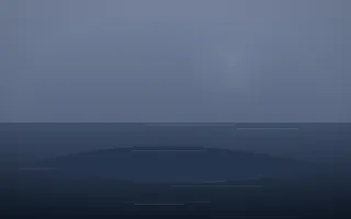 Moonlight Island II — dark blue island background, variation II