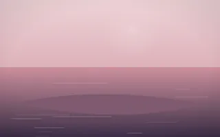 Rose Dusk Island IV — colourful red, pink and purple island background, variation IV