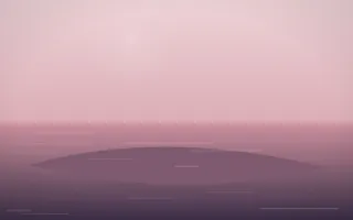 Rose Dusk Island VI — colourful red, pink and purple island background, variation VI