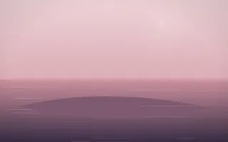 Rose Dusk Island XI — colourful red, pink and purple island background, variation XI