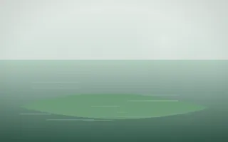 Spring Rain Island IX — light white and green island background, variation IX