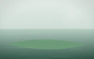 Spring Rain Island VI — light white and green island background, variation VI